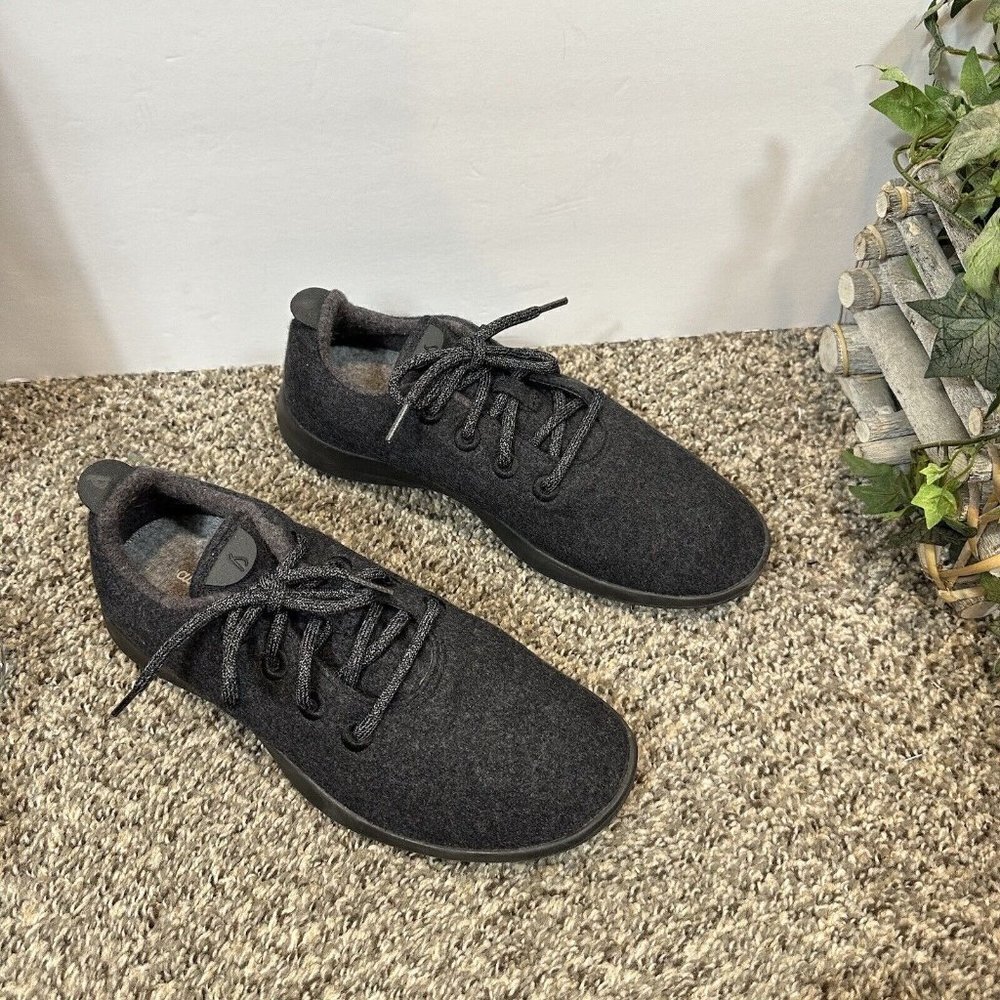 Allbirds Wool Runners Mens Size 9 Gray Black Athletic Running Shoes Sneakers